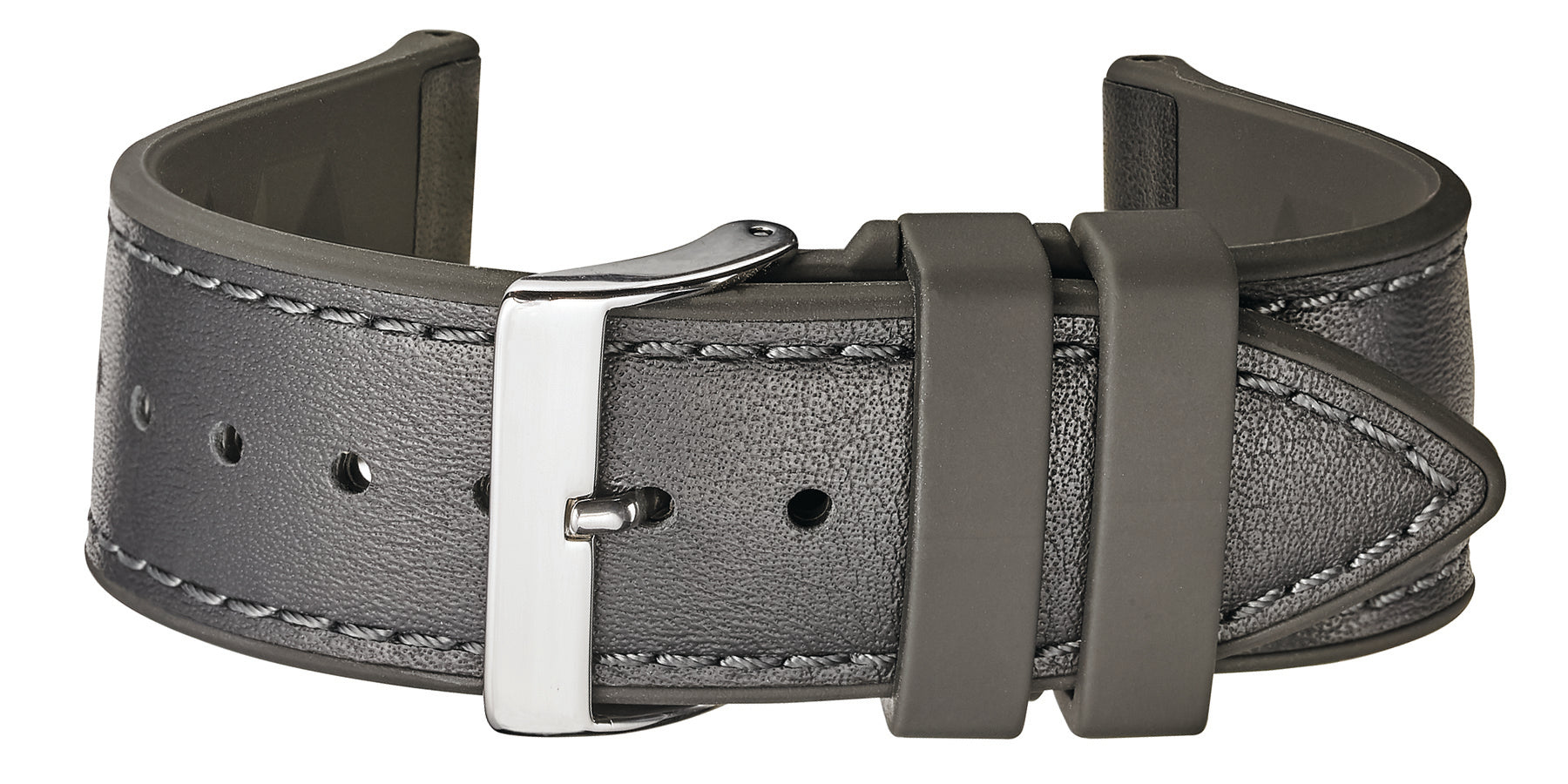 469 Smooth Leather with Silicone Lining Watch Strap
