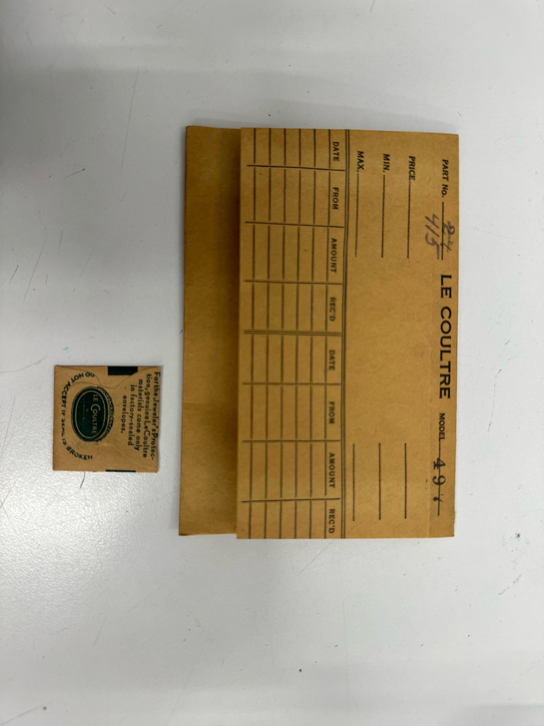 Jaeger LeCoultre Part #497 Crown Wheel By Caliber