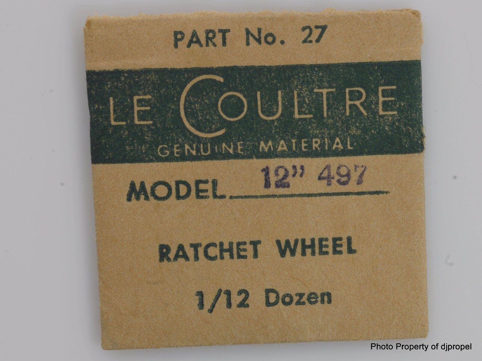 Jaeger LeCoultre Ratchet Wheel Cal. 497 Part #415 27