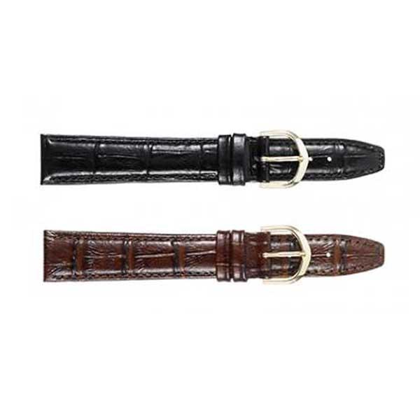 317L Crocodile Grain Padded Stitched Watch Strap