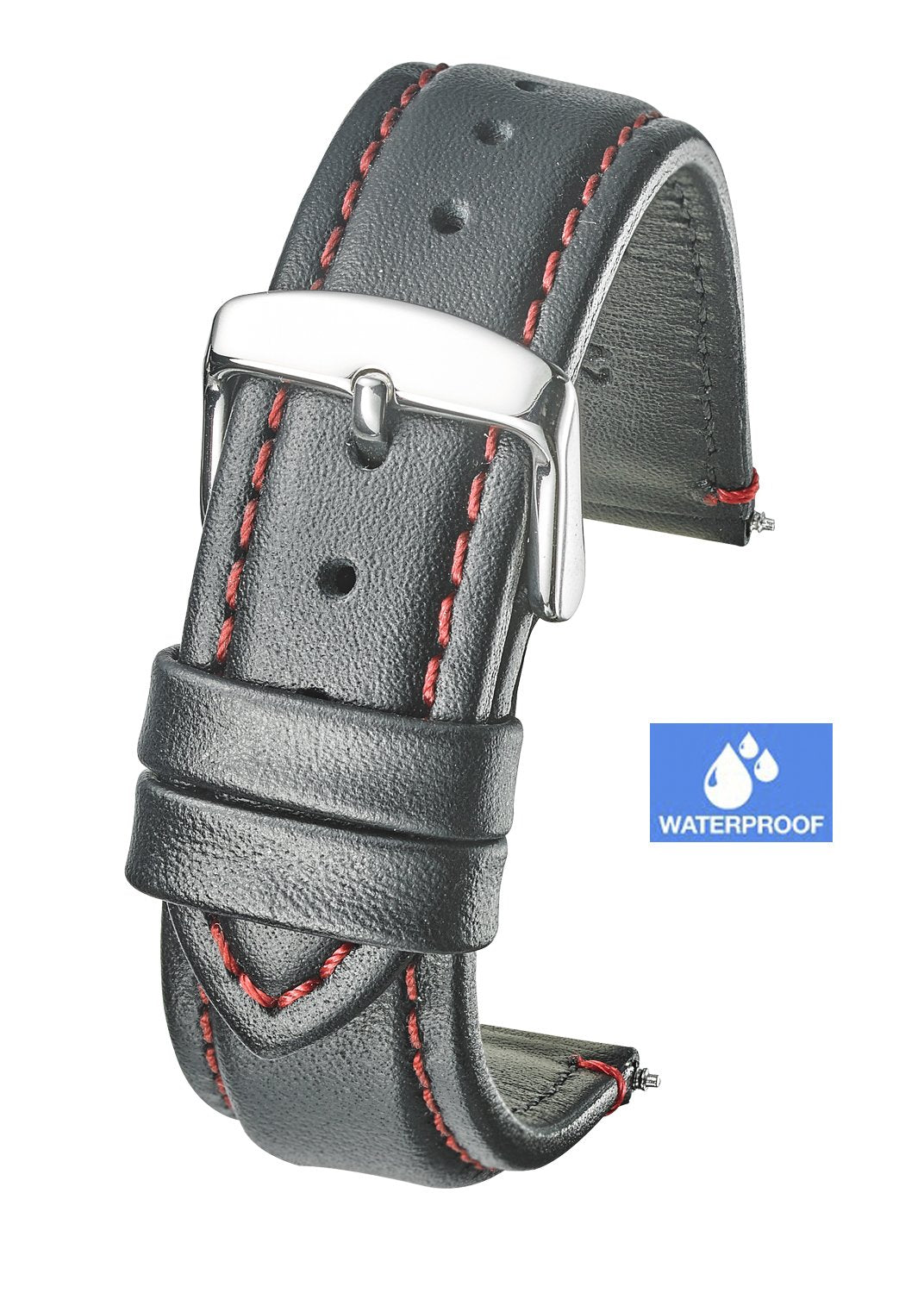 364 Sporty Padded Stitched Waterproof Watch Strap