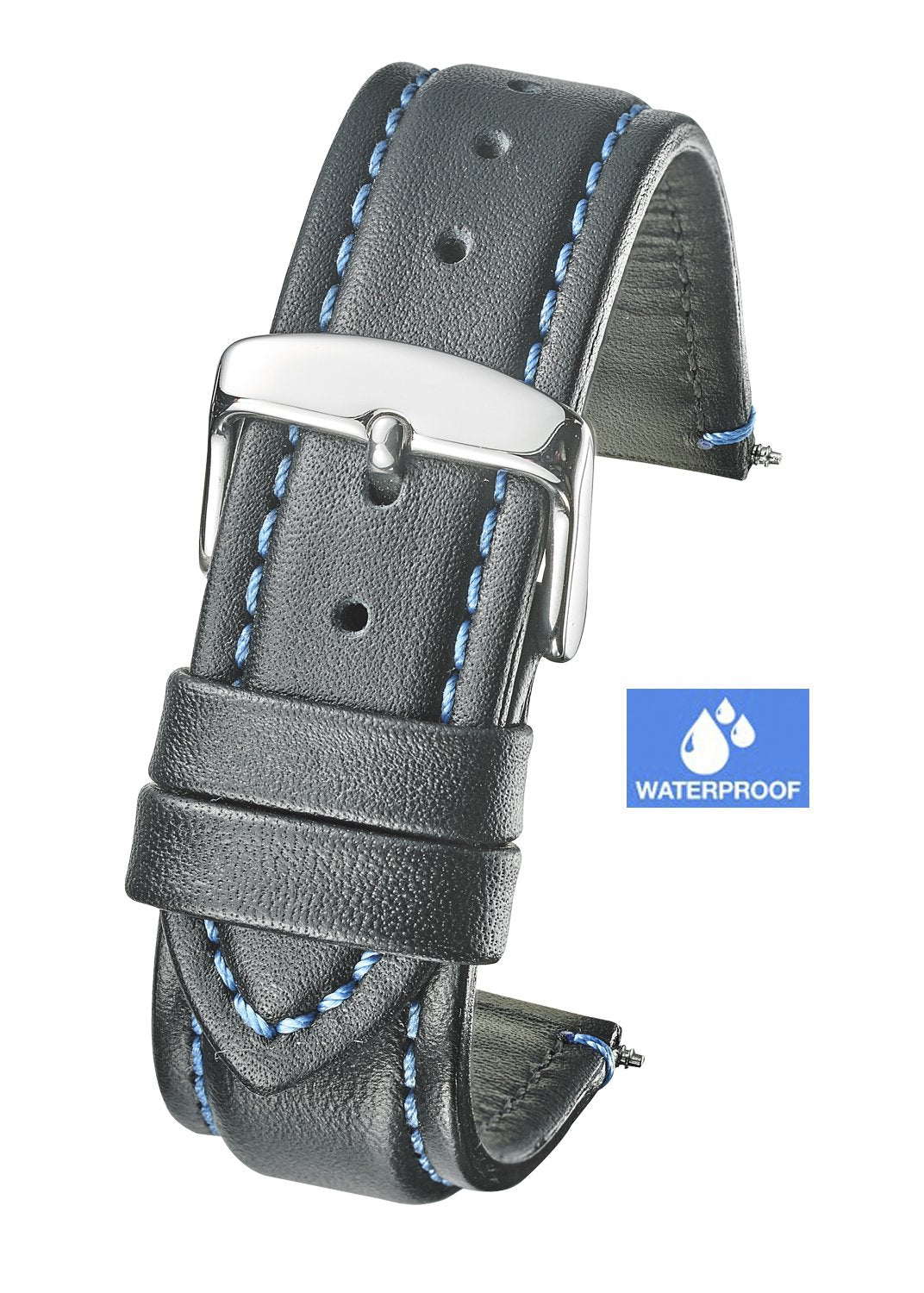 364 Sporty Padded Stitched Waterproof Watch Strap