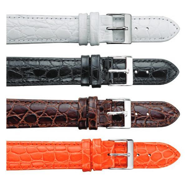 371 Padded Stitched Crocodile Grain Watch Strap