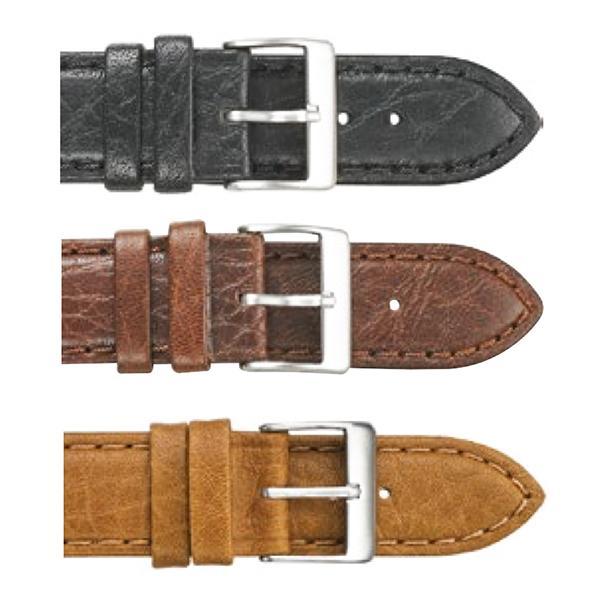 379XL Padded Stitched Buffalo Grain Extra Long Watch Strap