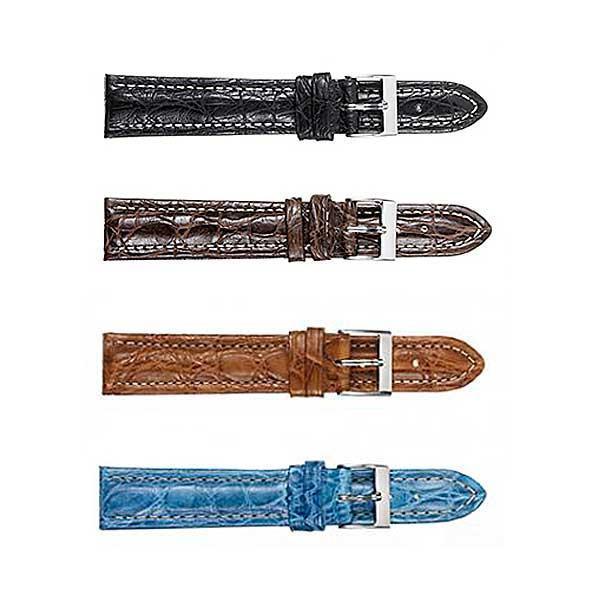 391 Genuine Crocodile Padded Watch Strap