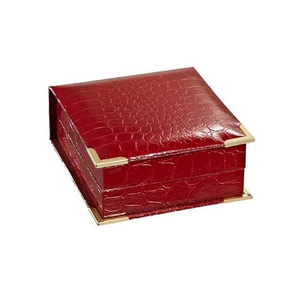 4100-P Red Croco Grain Pendant Box