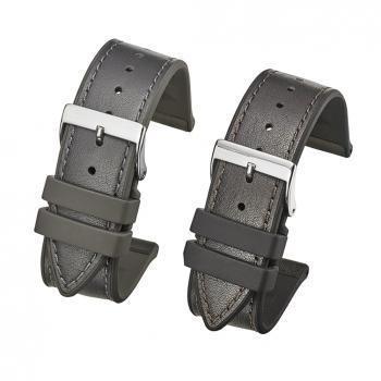 469 Smooth Leather with Silicone Lining Watch Strap