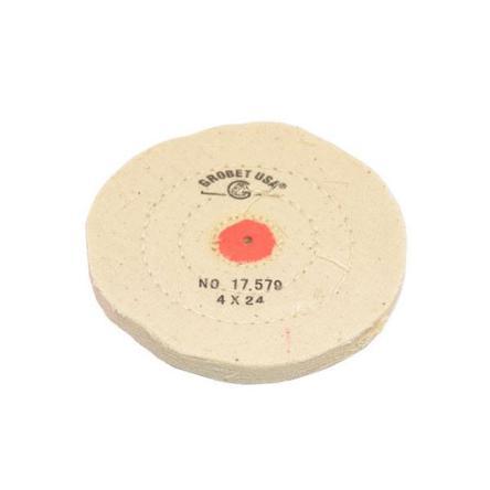 4" Diameter Regular Muslin Buffs with Shellac Centers