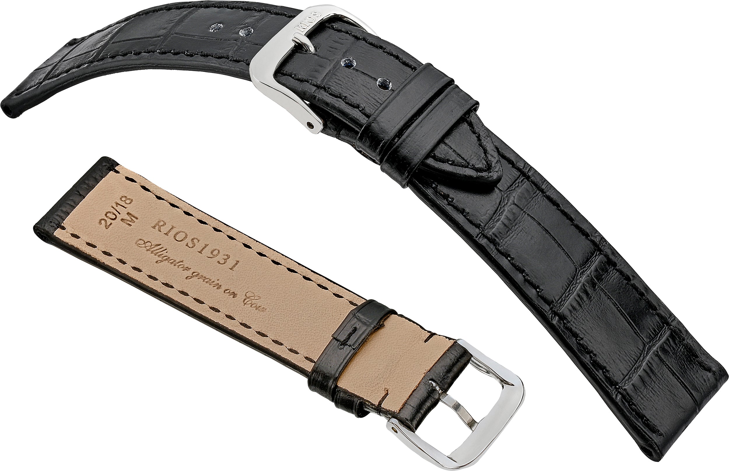 Alligator grain watch online strap