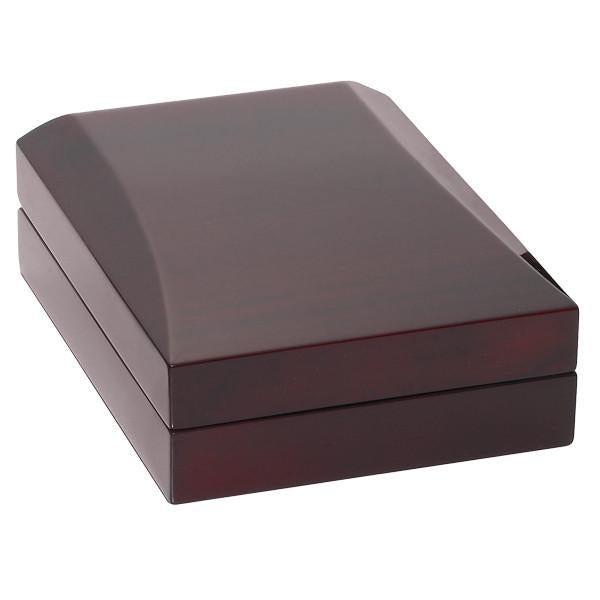 5600-N Burgundy Wood Finished Necklace Box