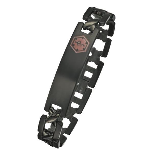 702MED Plated Steel Medical Id Bracelet