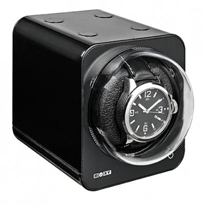 Fancy Brick Single Watch Winder - Black