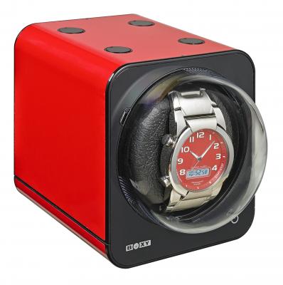 Fancy Brick Single Watch Winder - Red