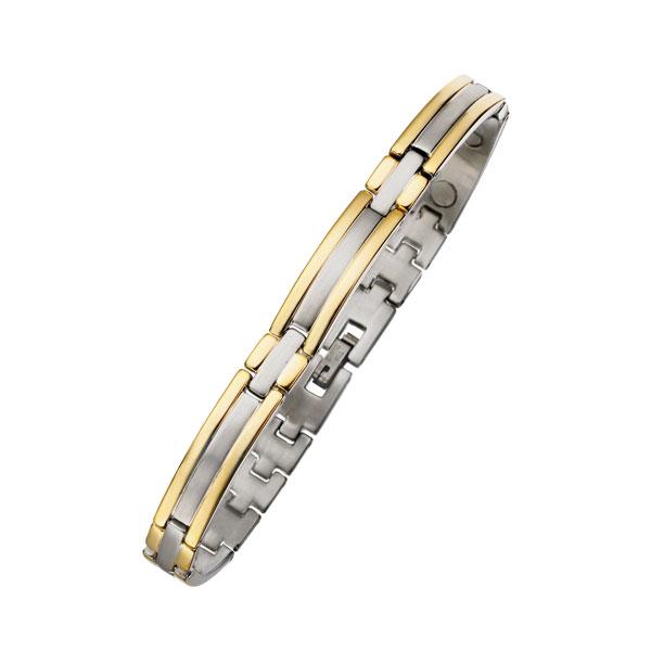 MSB662 Ladies 8mm Two Tone Magnetic Bracelet