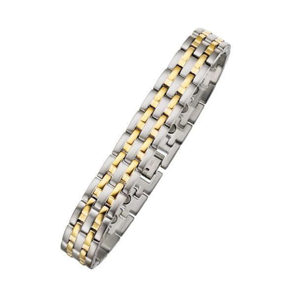 MSB666 Men's Two Tone 12mm Magnetic Bracelet