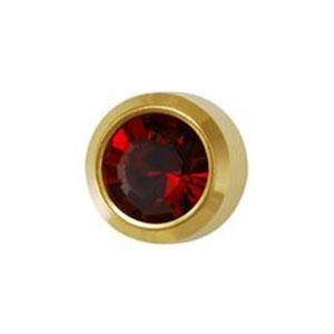 January Garnet Studs in Bezel Setting - card of 12 pairs