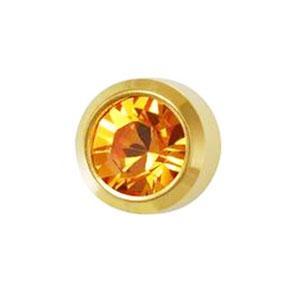 November Topaz Studs in Bezel Setting - card of 12 pairs