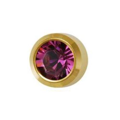 February Amethyst Studs in Bezel Setting - card of 12 pairs