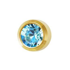 March Aquamarine Studs in Bezel Setting - card of 12 pairs