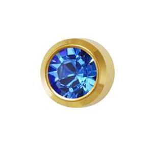 September Sapphire Studs in Bezel Setting - card of 12 pairs