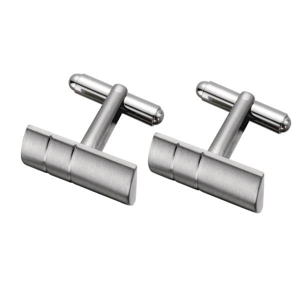 Simple Two-lined Titanium Cufflinks