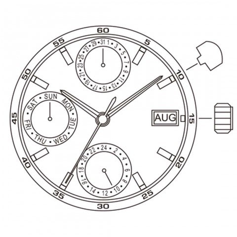 6P89 Miyota Watch Movement