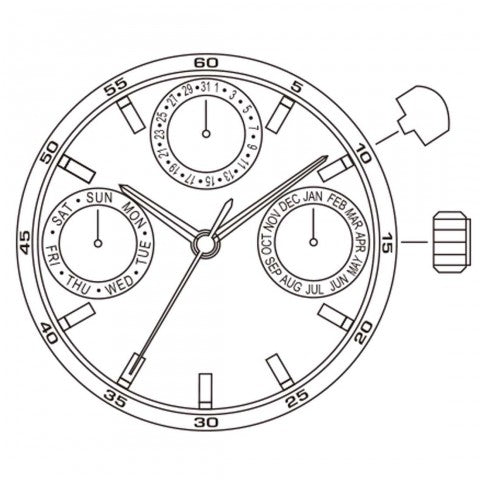 6P05 Miyota Watch Movement