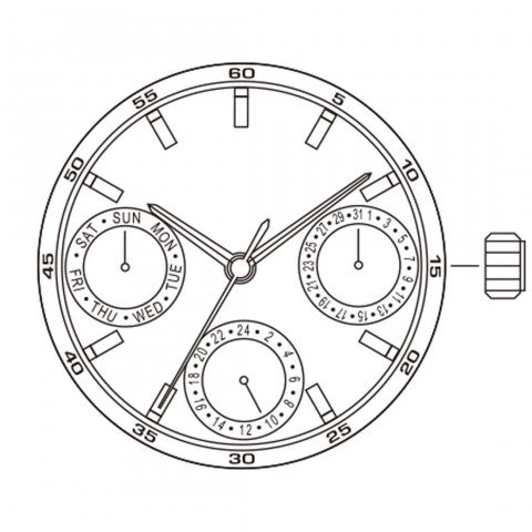 6P79 Miyota Watch Movement