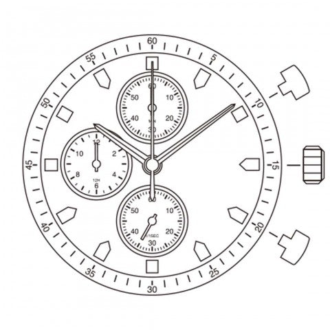 0S30 Miyota Watch Movement