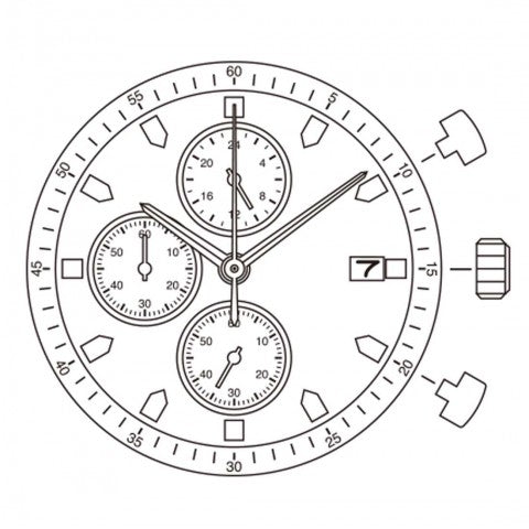 FS10 Date 3 Miyota Watch Movement