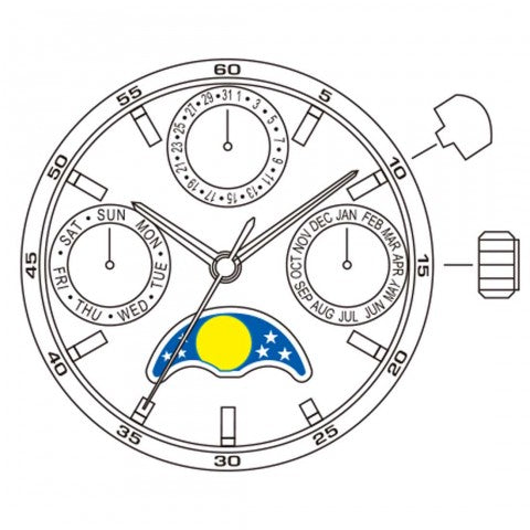 6P00 Miyota Watch Movement