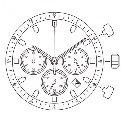 FS20 Date 4H30 Miyota Watch Movement