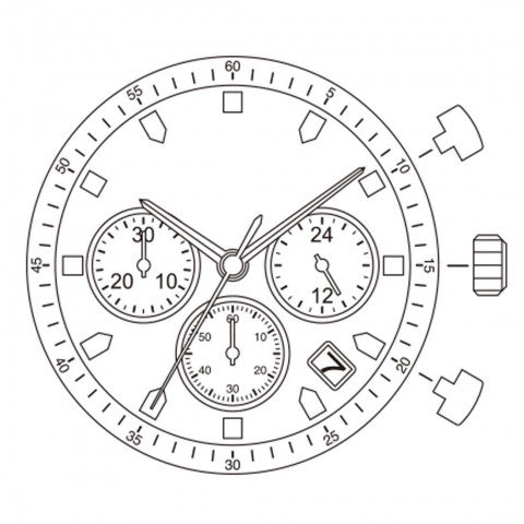JS26 Date 4H30 Miyota Watch Movement