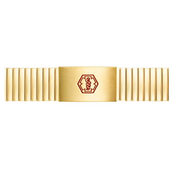 3122MED Men's Metal Expansion Band with Medical ID Alert