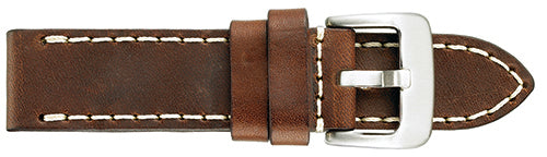 383 Flat Thick Oil Leather Watch Strap