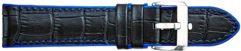 368 Alligator Grain Watch Strap with Silicone Lining
