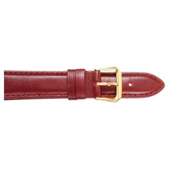331 Smooth Padded Stitched Leather Watch Strap