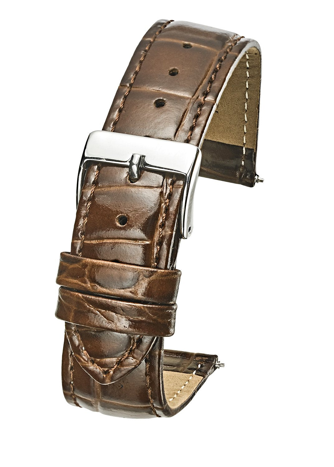 339 Crocodile Grain Calf Skin Leather Watch Strap