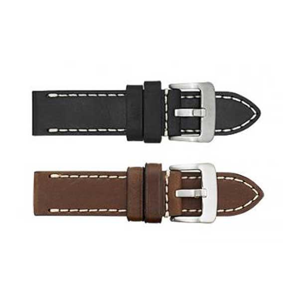 383 Flat Thick Oil Leather Watch Strap