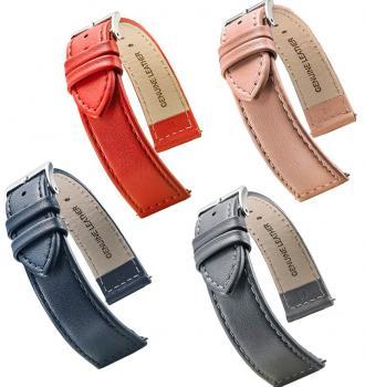 412 Flat Stitched Leather Watch Band