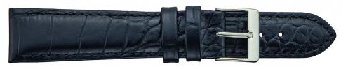 416 Padded Stitched Alligator Grain Leather Watch Strap