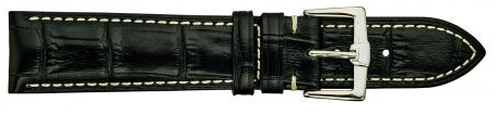 436 Stitched Alligator Grain Leather Watch Strap