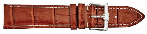 436 Stitched Alligator Grain Leather Watch Strap