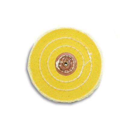 4" Diameter Chemkote Yellow Buffs with Leather Center