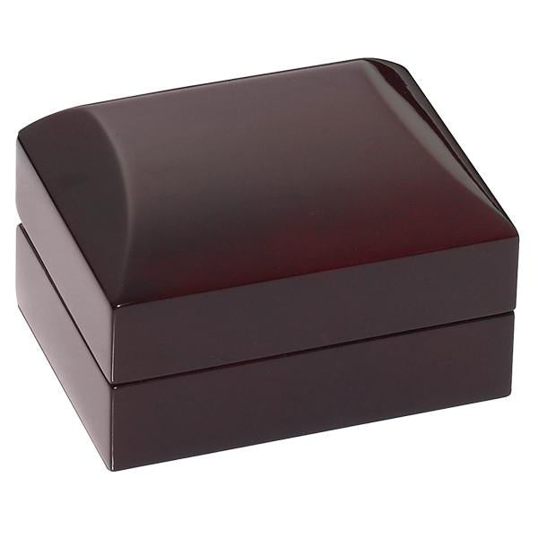 5600-DR Burgundy Wood Finished Double Ring Box