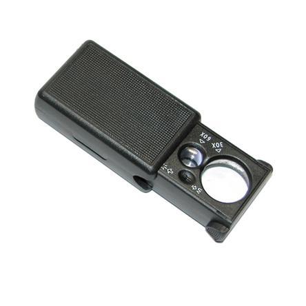Magnifier with LED and UV Light Pull Type