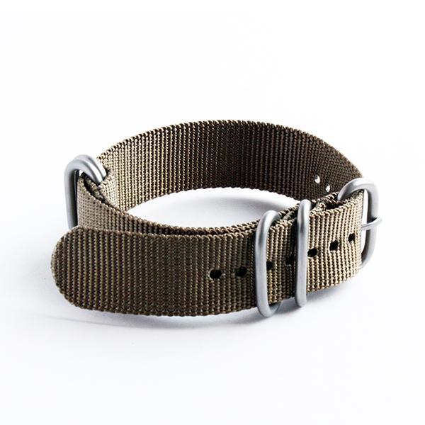 Olive Green 12 Inch Long Military Style Nylon Watch Straps