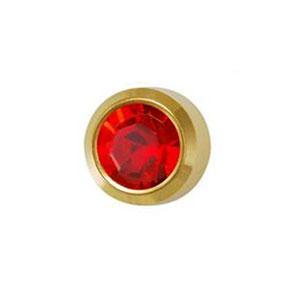July Ruby Studs in Bezel Setting - card of 12 pairs