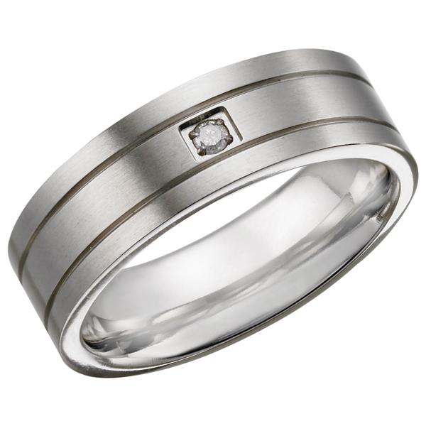 Titanium Ring with Diamond TR14