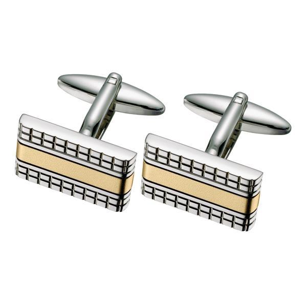 Two Toned Patterned Cufflinks